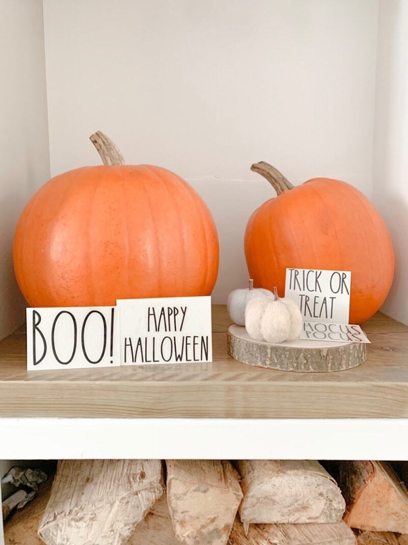 Set Of 4 Black Cami Font Halloween Pumpkin Window Door Halloween Sticker Labels - Image 2