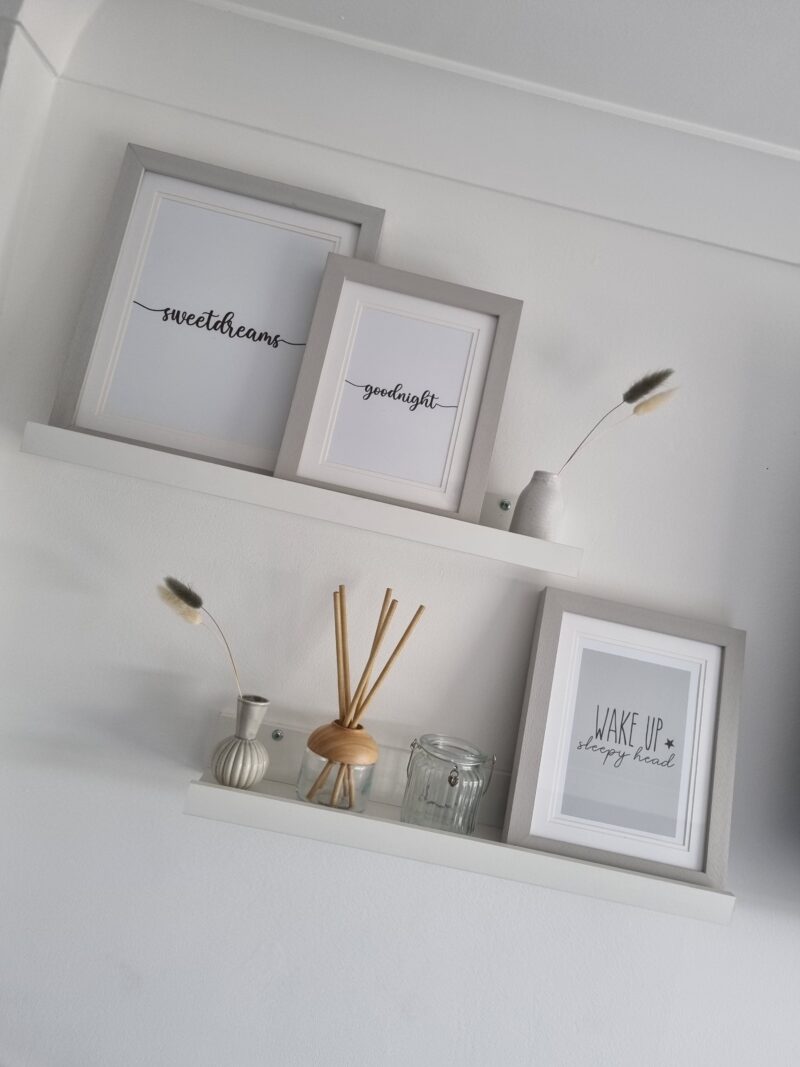 Goodnight Good Night Line Bedroom Room Wall Decor Print - Image 2