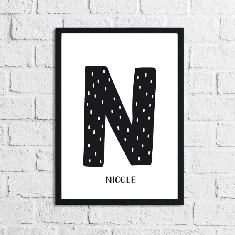 Scandinavian Personalised Name Children's Nursery Bedroom Wall Decor Print - Image 5