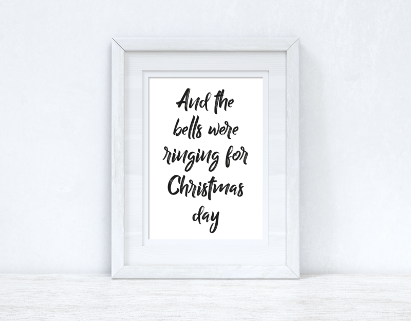 And The Bells Were Ringing 2021 Winter Christmas Seasonal Wall Home Decor Print - Image 2