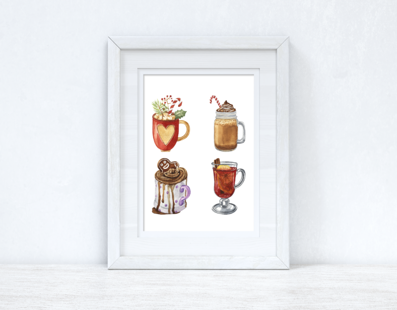 Christmas Drinks 2021 Winter Christmas Seasonal Wall Home Decor Print - Image 2