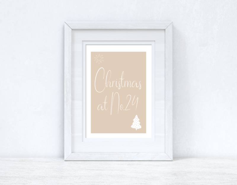Christmas At No Beige Background 2021 Winter Christmas Seasonal Wall Home Decor Print - Image 2
