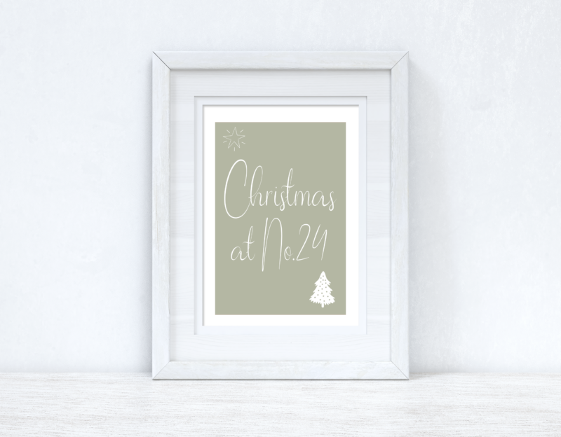 Christmas At No Sage Green Background 2021 Winter Christmas Seasonal Wall Home Decor Print - Image 2