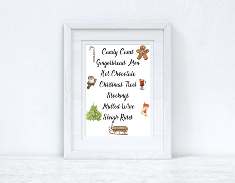 Christmas List 2021 Winter Christmas Seasonal Wall Home Decor Print - Image 2