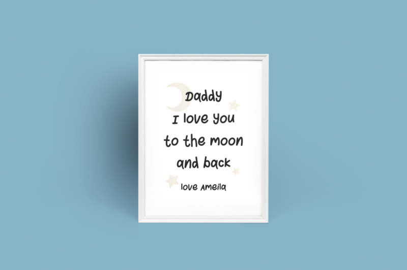 Personalised Daddy I Love You To The Moon And Back Fathers Day Collection - Image 4