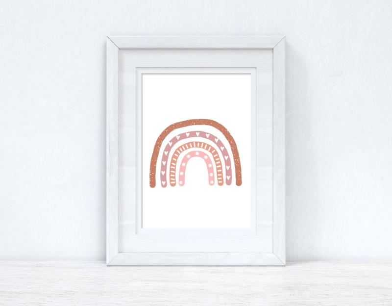 Earthy Rainbow Boho Children's Room Wall Bedroom Decor Print
