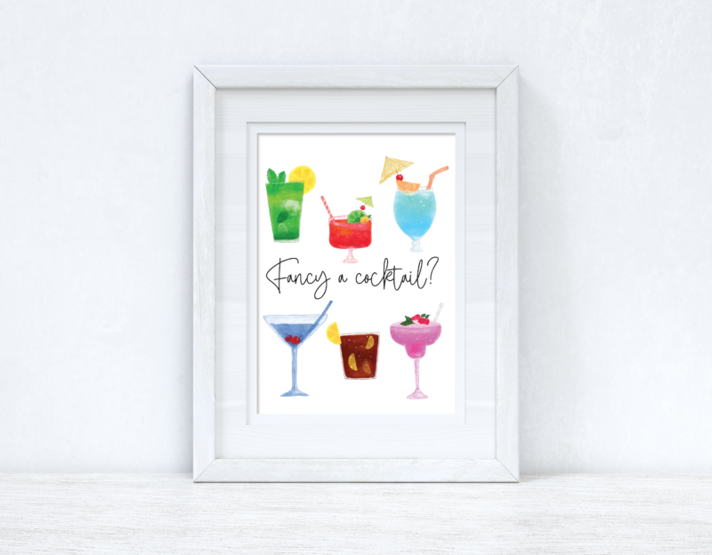 Fancy A Cocktail? Summer Seasonal Alcohol Wall Home Decor Print - Image 3