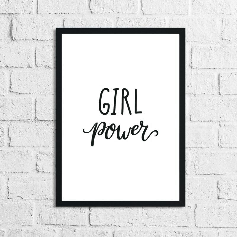 Scandinavian Girl Power Children's Nursery Bedroom Wall Decor Print