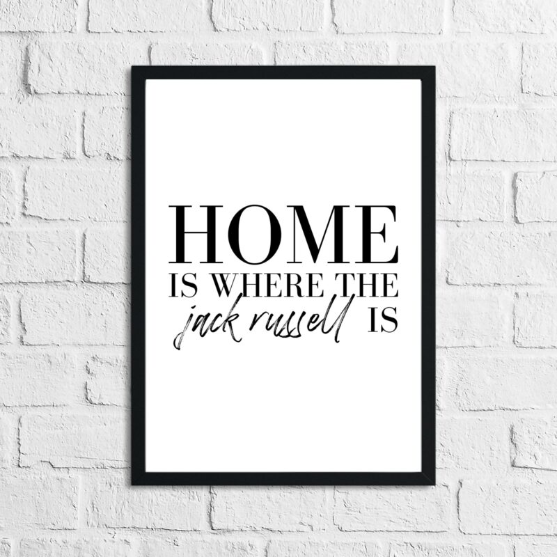 Home Is Where The Dachshund Frenchie Labrador Lover Animal Wall Decor Print - Image 3