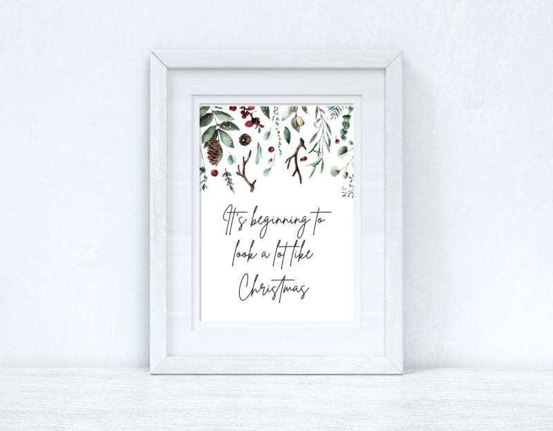 It's Beginning To Look A Lot Like Christmas Border Seasonal Wall Home Decor Print - Image 2