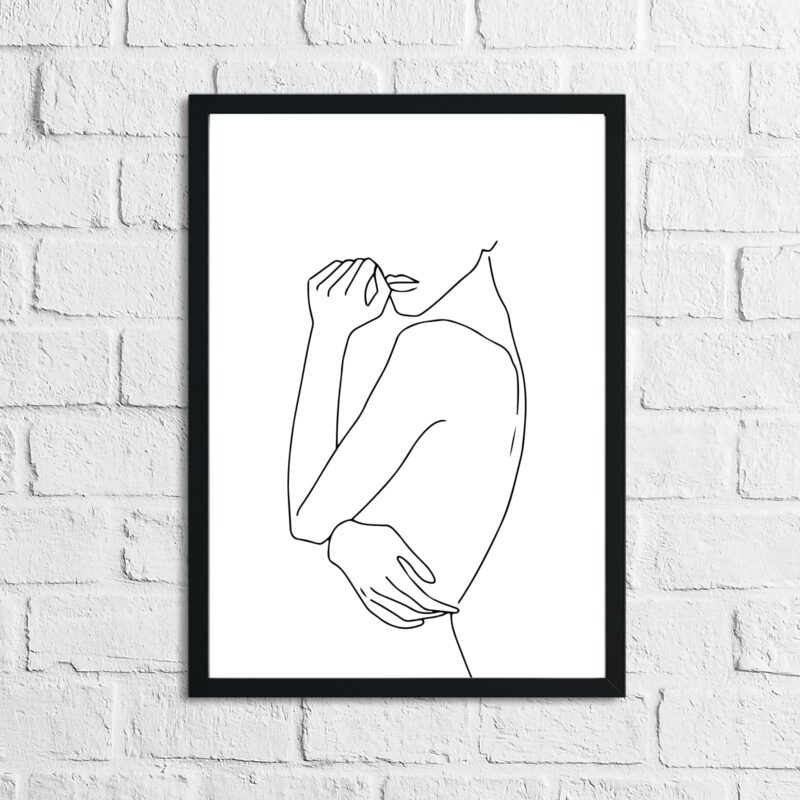 Women's Body Line Work Bathroom Bedroom Dressing Room Wall Decor Print - Image 2