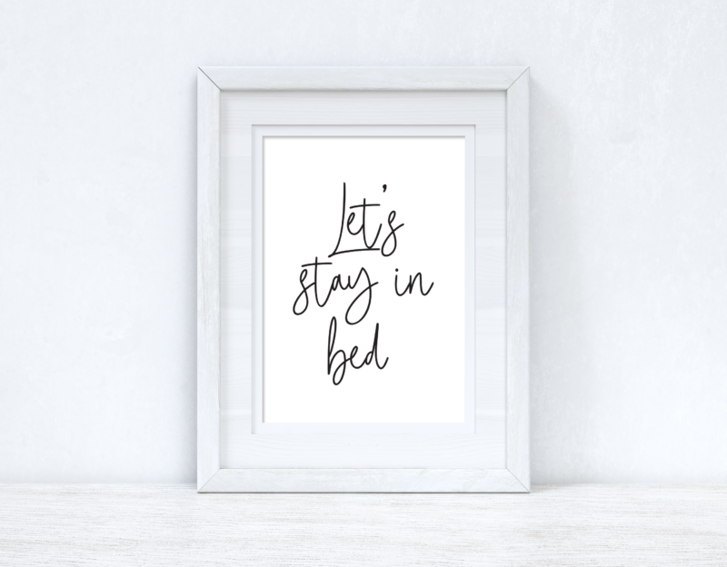 Let's Stay In Bed Autumn Bedroom Seasonal Wall Home Decor Print - Image 2