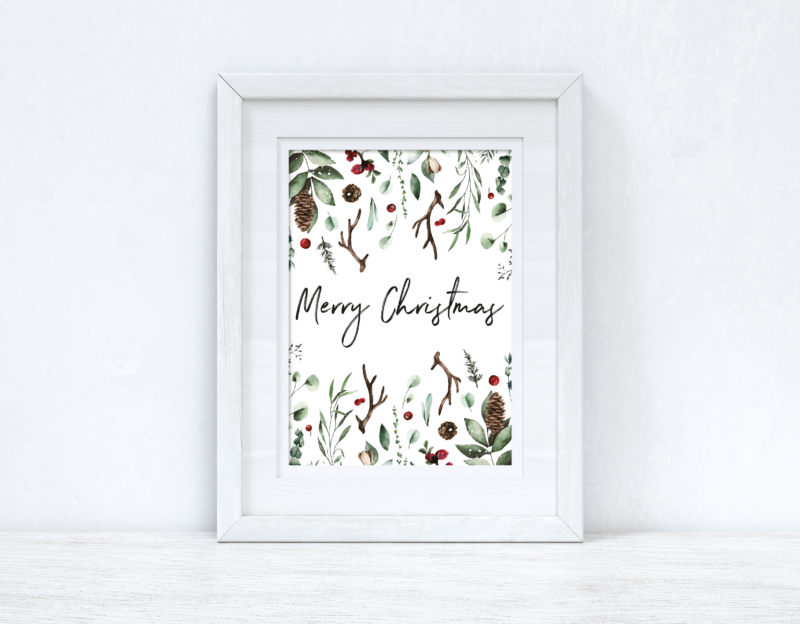 Merry Christmas Full Border 2021 Winter Christmas Seasonal Wall Home Decor Print - Image 2