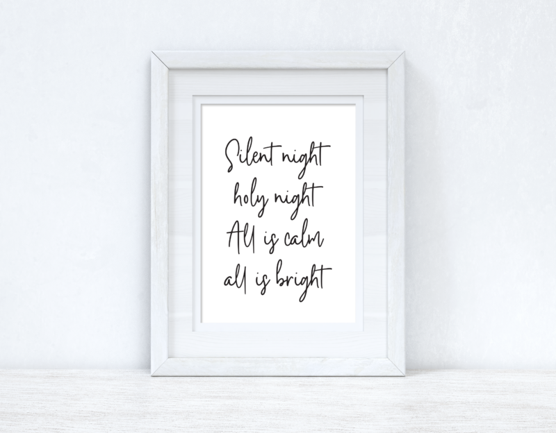 Silent Night Christmas Seasonal Wall Home Decor Print