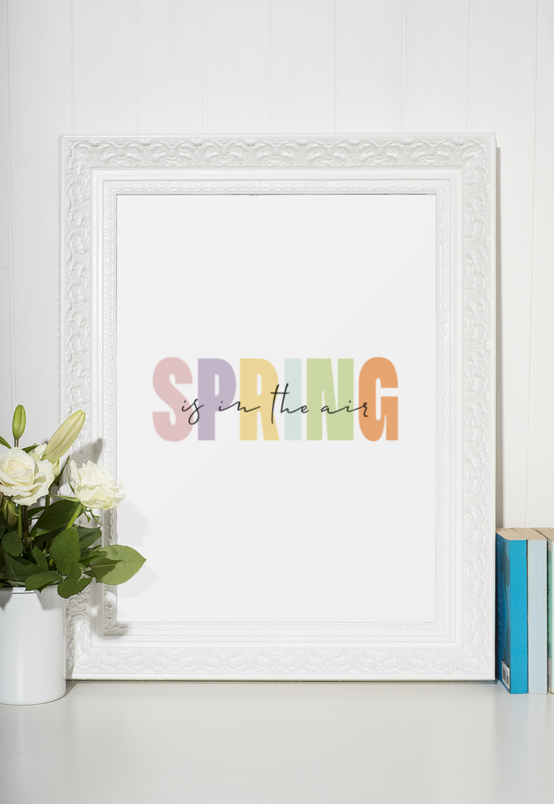 Spring Is In The Air Multi Colour 2022 Spring Seasonal Wall Home Decor Print - Image 2