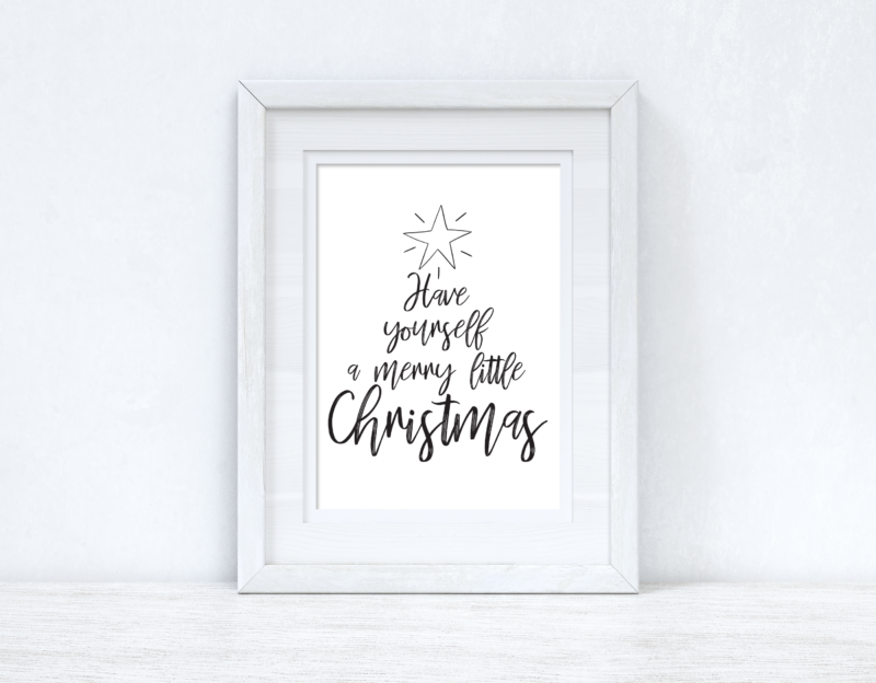 Star Have Yourself A Merry Christmas Seasonal Wall Home Decor Print