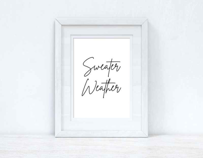 Sweater Weather Autumn Seasonal Wall Home Decor Print - Image 2
