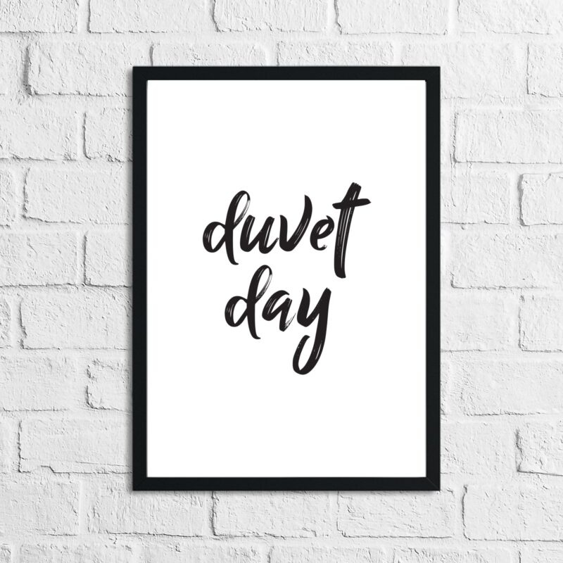 Duvet Day Black Bedroom Simple Decor Print - Image 2