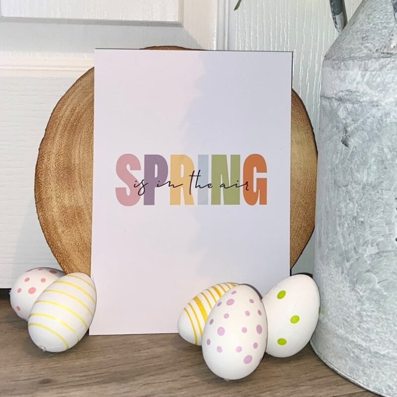Spring Is In The Air Multi Colour 2022 Spring Seasonal Wall Home Decor Print - Image 3