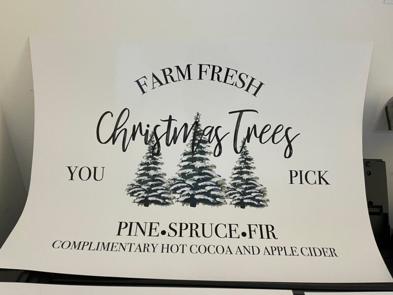New Farm Fresh Christmas Trees You Pick Christmas Seasonal Wall Home Decor Print - Image 2