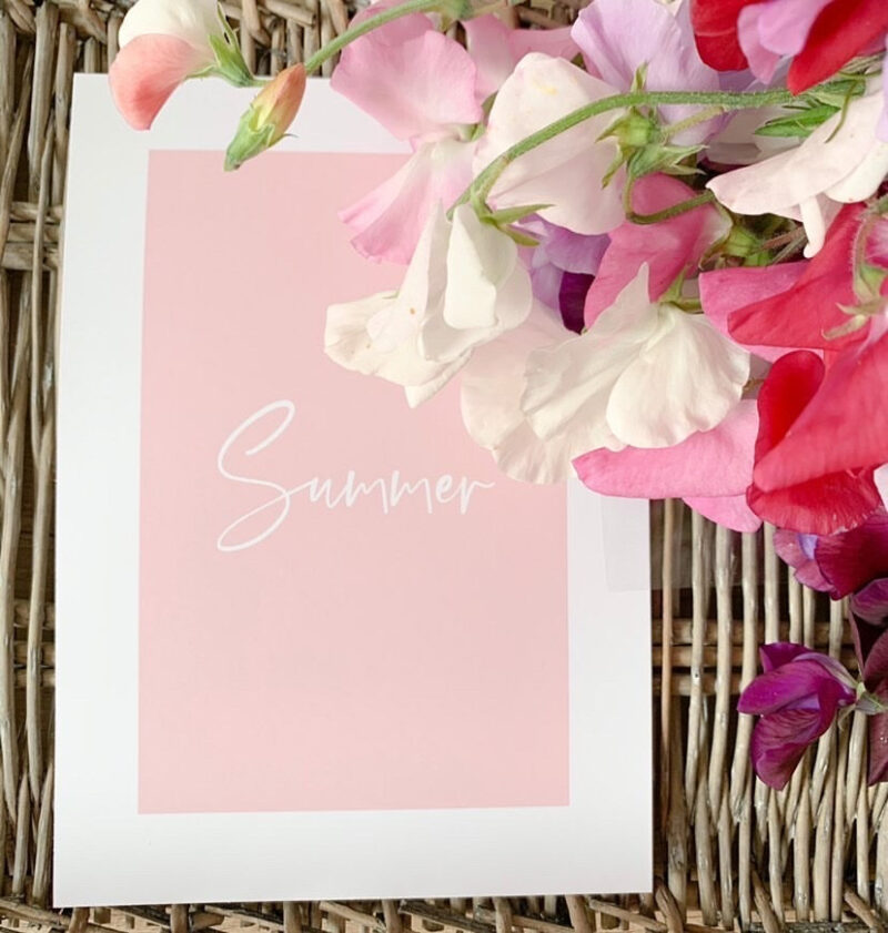 Summer Nude Pink Summer Seasonal Wall Home Decor Print - Image 3
