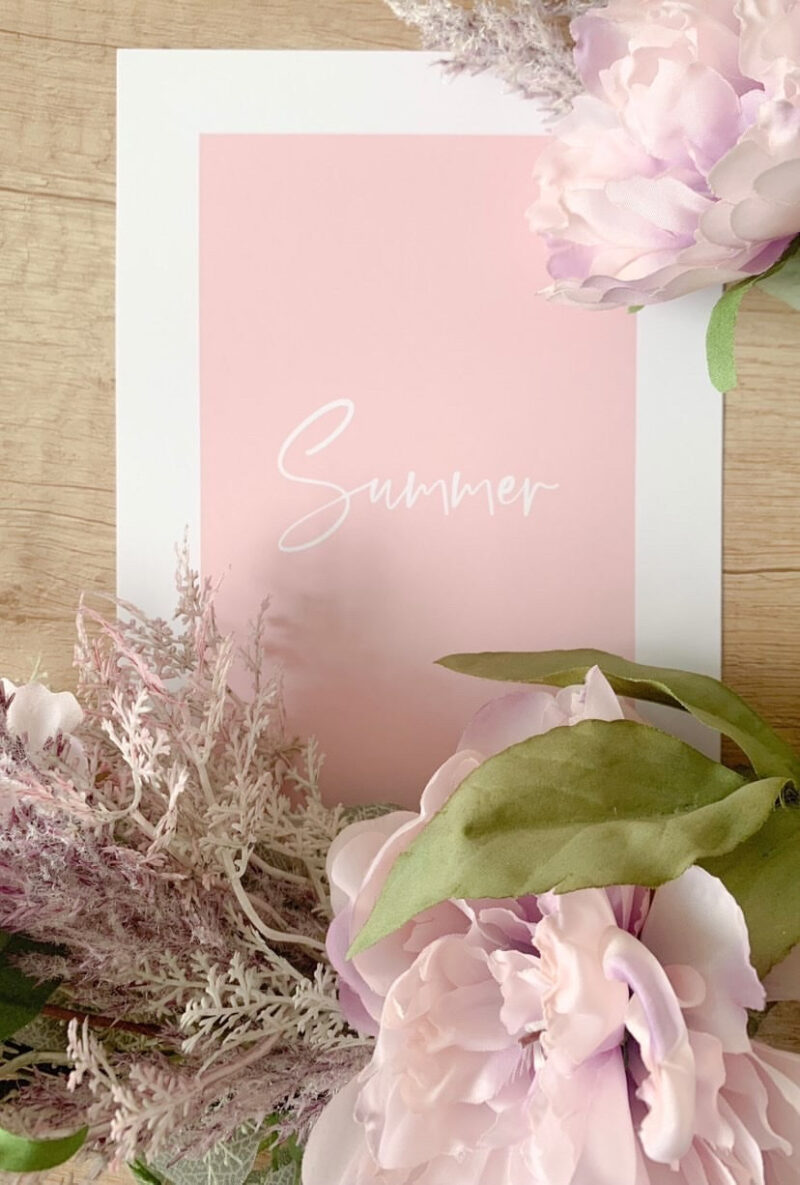 Summer Nude Pink Summer Seasonal Wall Home Decor Print - Image 4