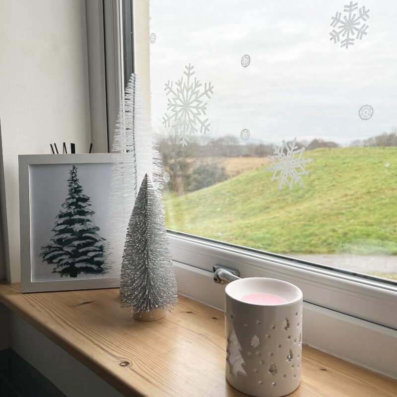 Snowy Christmas Tree 2021 Winter Christmas Seasonal Wall Home Decor Print - Image 3