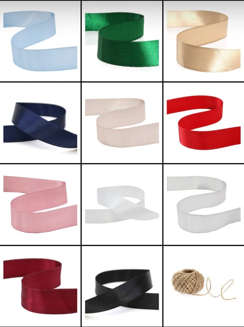 Set Of 3 Personalised Single Name Festive Satin Ribbon Christmas Ceramic White 6cm Baubles - Image 2