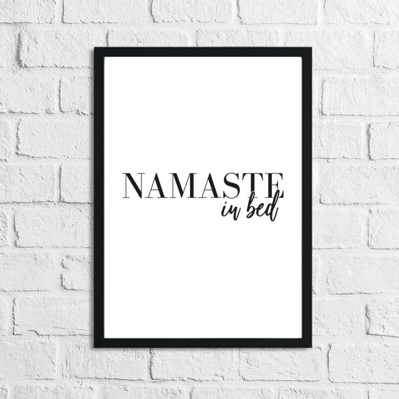 Namaste In Bed Bedroom Home Simple Decor Wall Print - Image 2