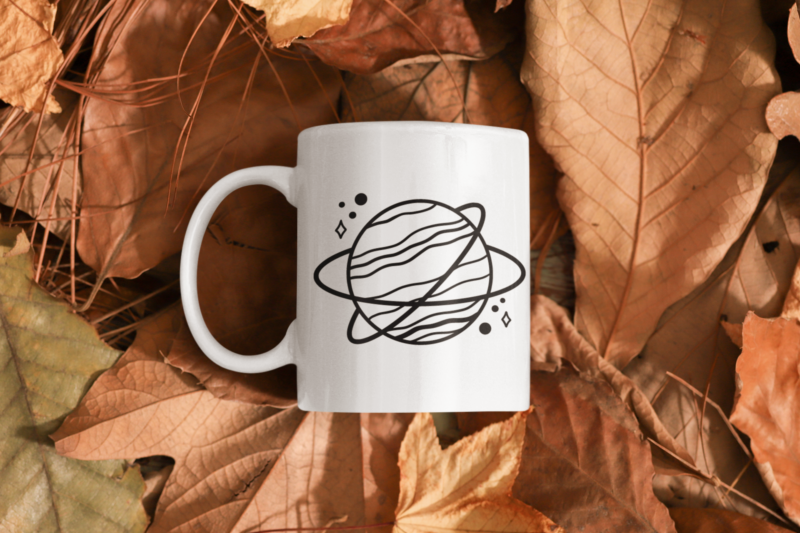 Planet With Rings Boho Mug - Image 2