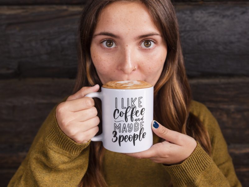 I Like Coffee And Maybe 3 People Sarcastic Mug - Image 2