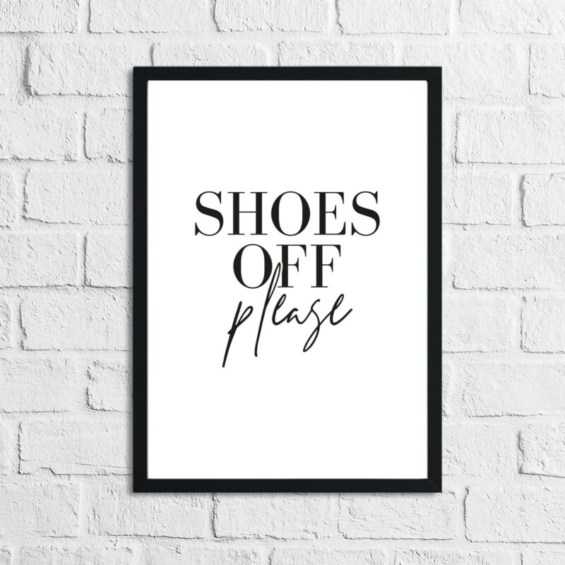 Shoes Off Please Simple Home Wall Decor Print - Image 2