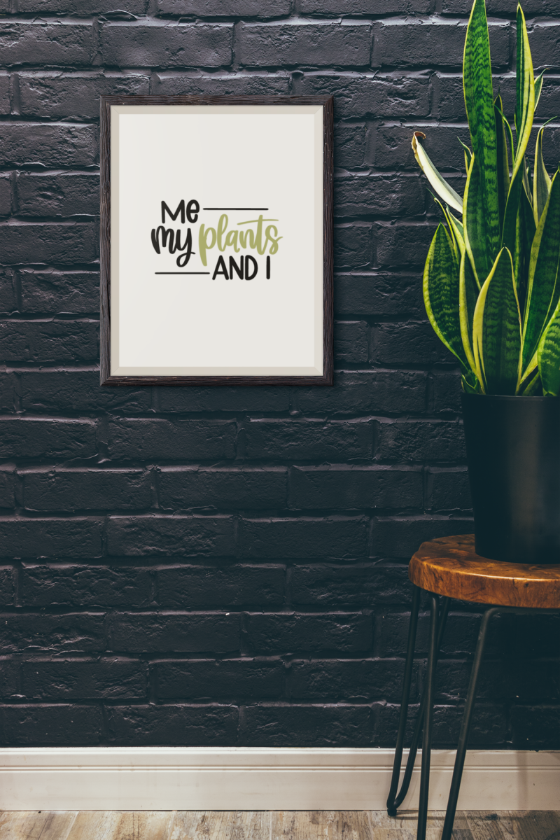 Me My Plants And I Plant Obsessed Humorous Home Wall Decor Print - Image 2