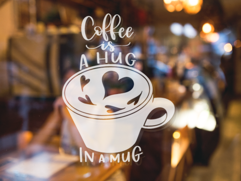 Coffee Is A Hug In A Mug Sticker - Image 2