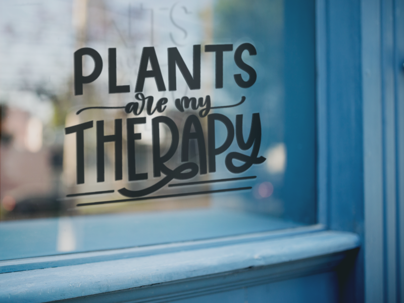 Plants Are My Therapy Plant Mom Sticker - Image 2