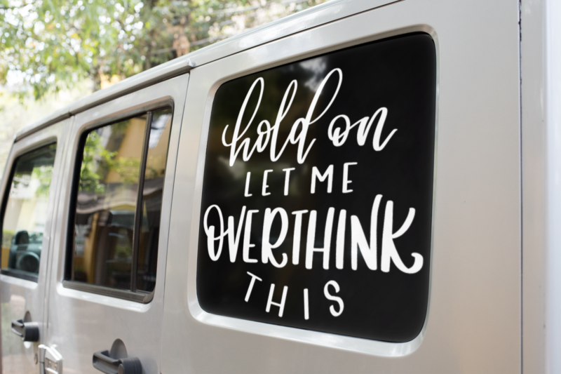 Hold On Let Me Overthink This Sarcastic Sticker - Image 2