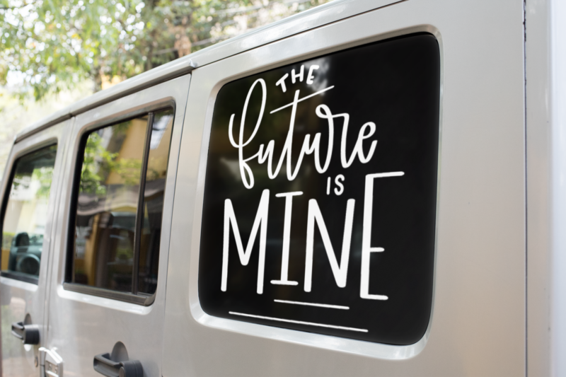 The Future Is Mine Inspirational Sticker - Image 2