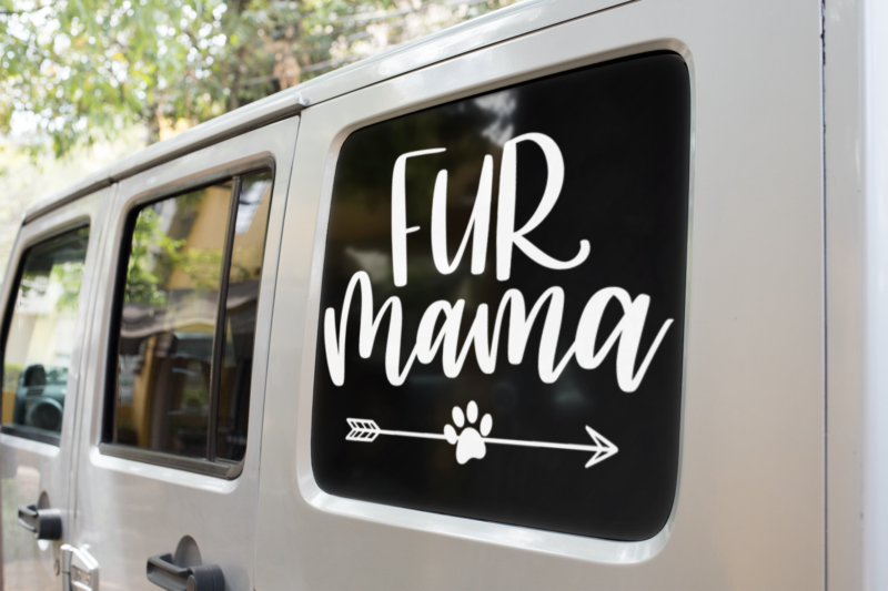Fur Mama Dog Mom Sticker - Image 2