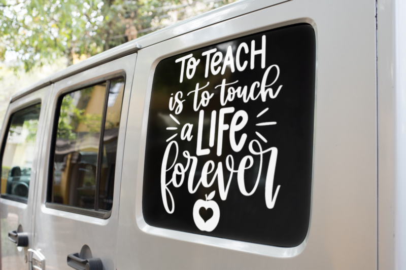 To Teach Is To Touch A Life Forever Teacher Sticker - Image 2