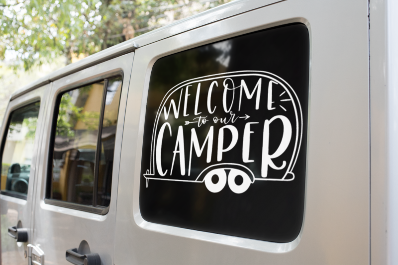 Welcome To Our Camper Adventure Sticker - Image 2