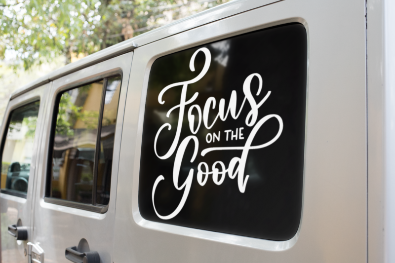 Focus On The Good Inspirational Sticker - Image 2