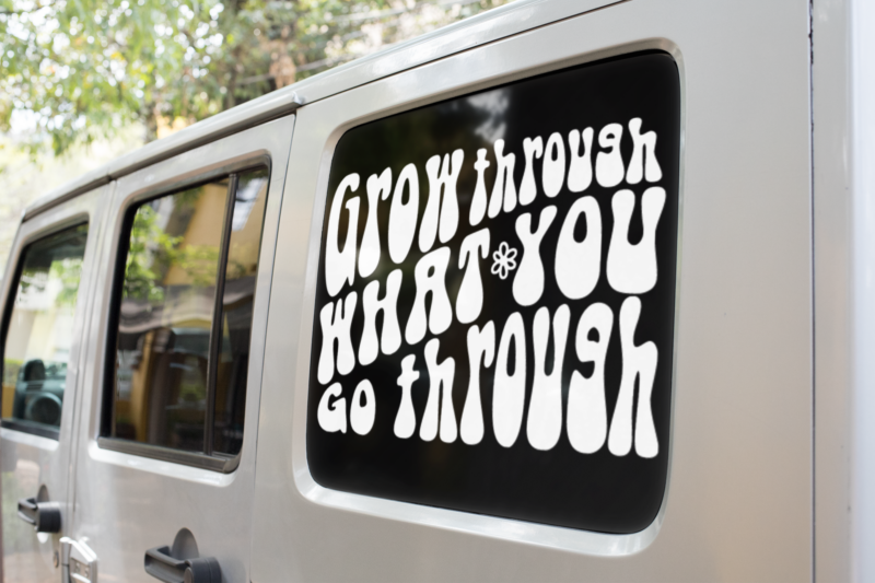 Grow Through What You Go Through Boho Sticker - Image 2