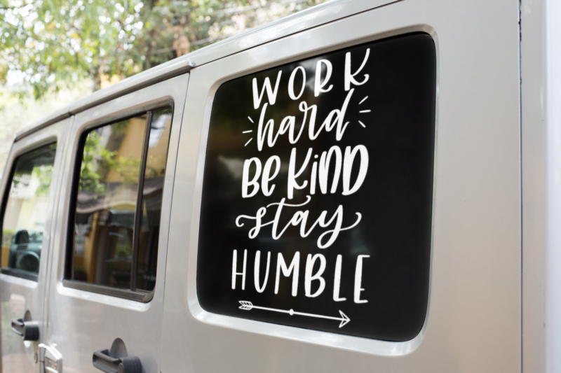 Work Hard Be Kind Stay Humble Inspirational Sticker - Image 2