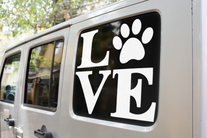 Love Paw Dog Mom Sticker - Image 2