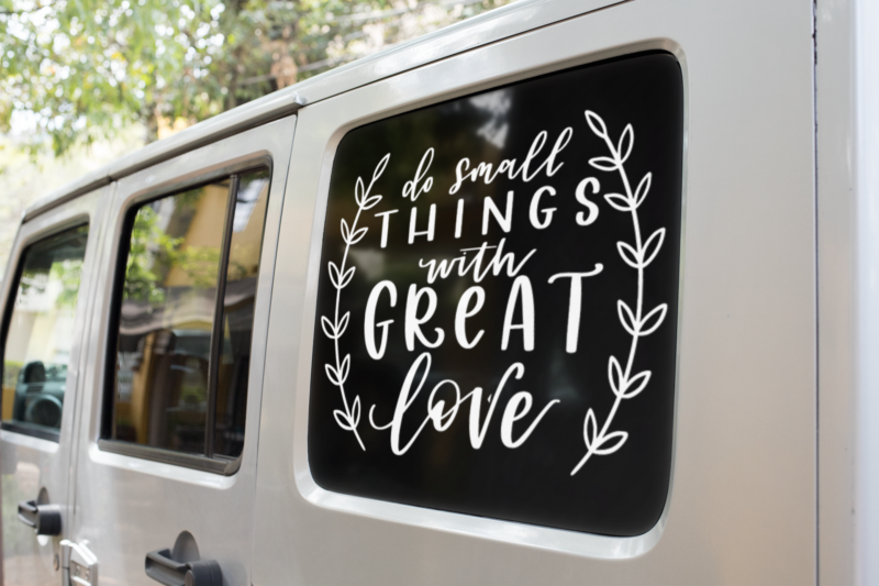 Do Small Things With Great Love Inspirational Sticker - Image 2