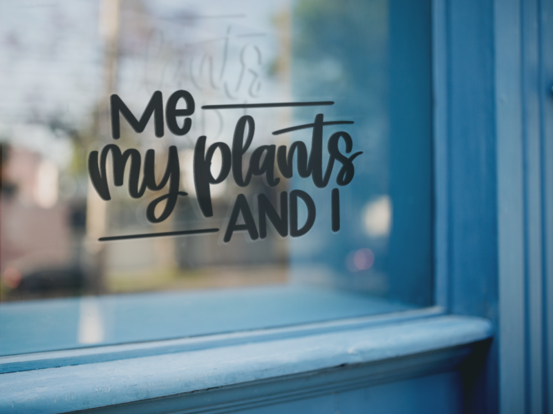 Me My Plants And I Plant Mom Sticker - Image 2